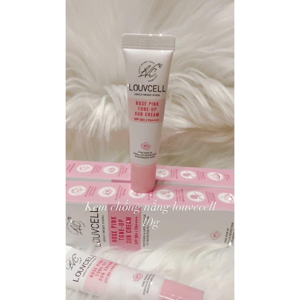 Kem Chống Nắng Nâng Tone Dưỡng Trắng Da Louvecell Rose Pink Tone up Sun Cream SPF50+/PA++++ Frorence86 Store