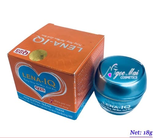 [HCM]Mỹ Phẩm LENA-IQ Kem dưỡng trắng da mặt xóa thâm ngừa thâm quầng mắt kem Q25 (18g)