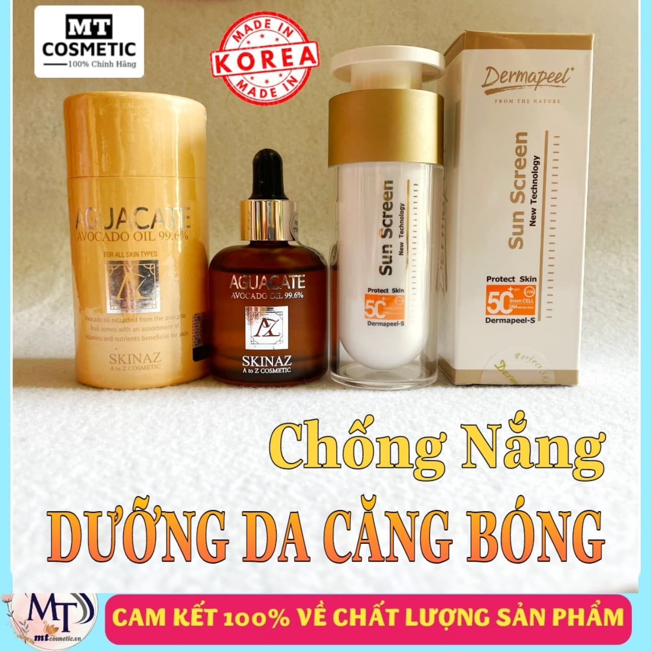 COMBO DƯỠNG DA BAN NGÀY - DƯỠNG DA CĂNG MƯỚT TRẮNG SÁNG - CHỐNG NẮNG - NÂNG TONE DA TỰ NHIÊN - HÀN QUỐC