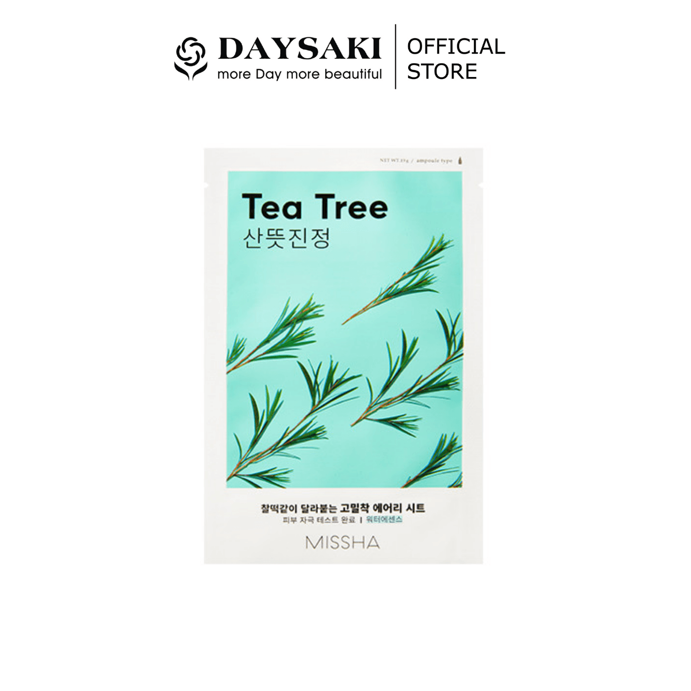 [HCM]Missha Mặt Nạ Dưỡng Da Chiết Xuất Tràm Trà Airy Fit Sheet Mask Tea Tree (19g)
