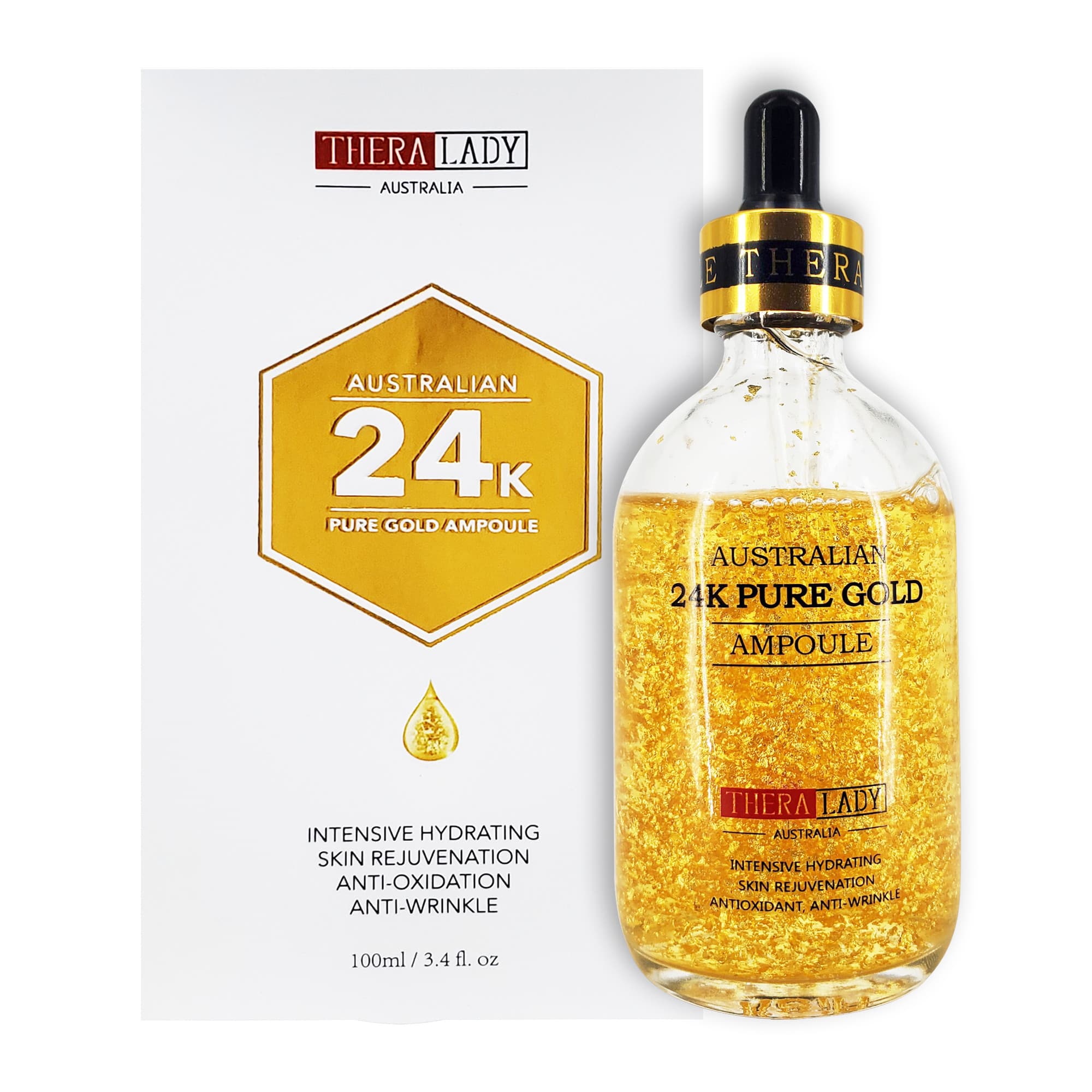 [HCM]SERUM TINH CHẤT VÀNG 24K PURE GOLD AMPOULE 100ml - THERA LADY