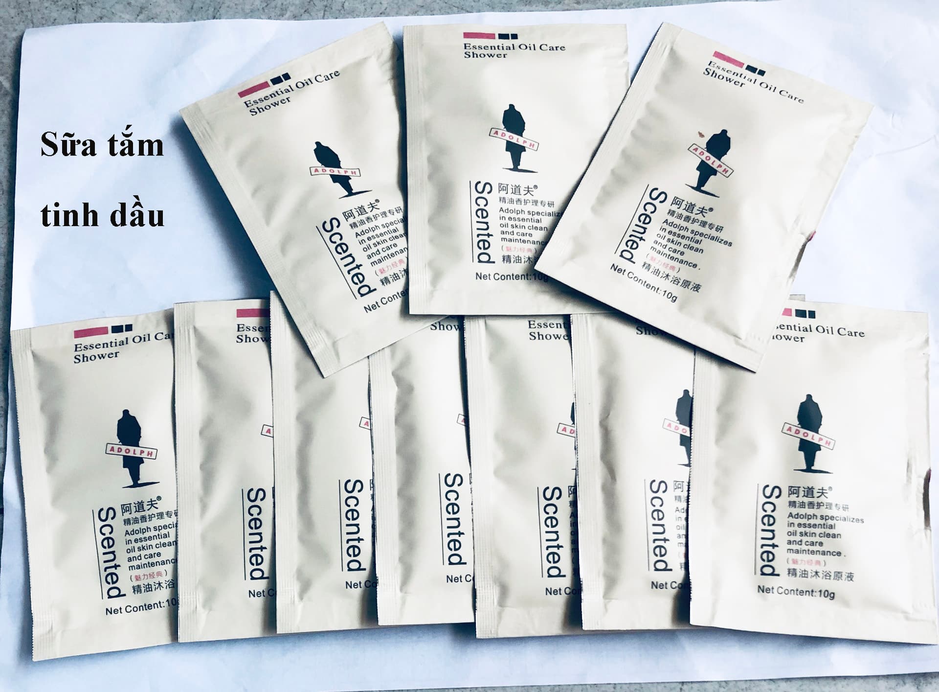 [HCM]Combo 5 hoặc 10 gói Dầu gội ADOLPH NGĂN RỤNG TÓC NHÂN SÂM (10G) hương thơm dịu nhẹ-Thơm Shop
