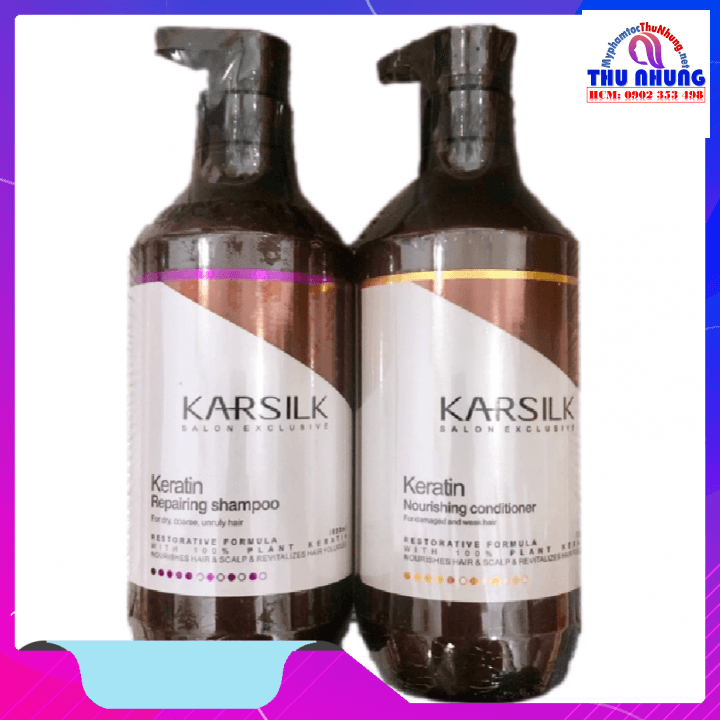 [HCM]Dầu gội xả siêu mềm mượt Karsilk keratin nourishing 800ml