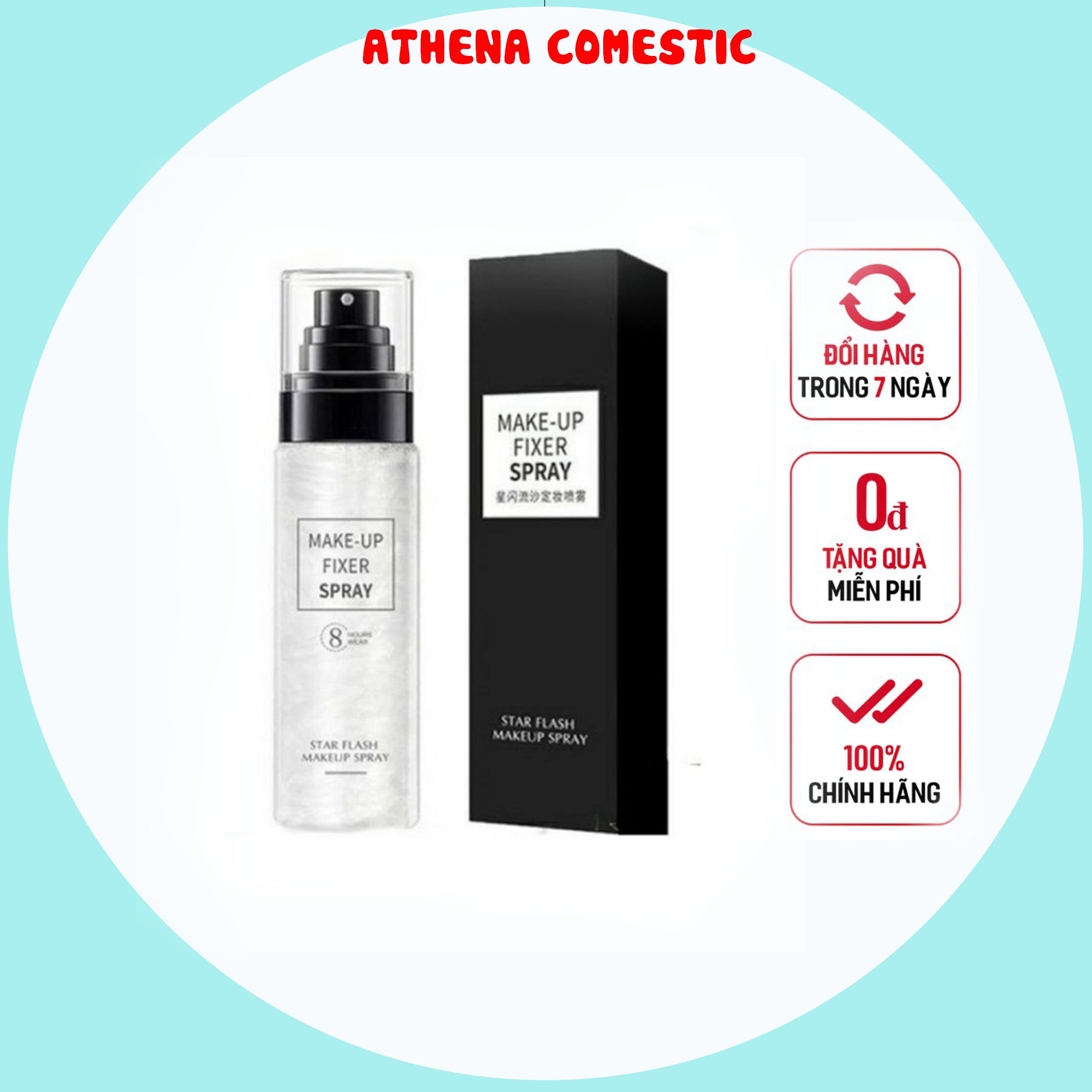 Xịt Nhũ Khóa Trang Điểm Star Flash Make Up Spray 8 Hours Wear