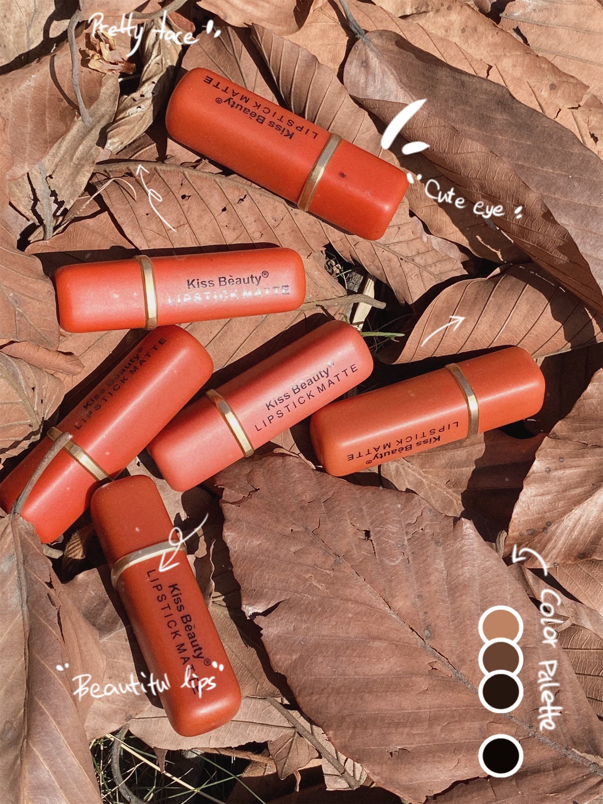 🌼 Son lì KISS BEAUTY 35795 matte lipstick lâu trôi mềm mịn căng bóng dưỡng môi sỉ rẻ