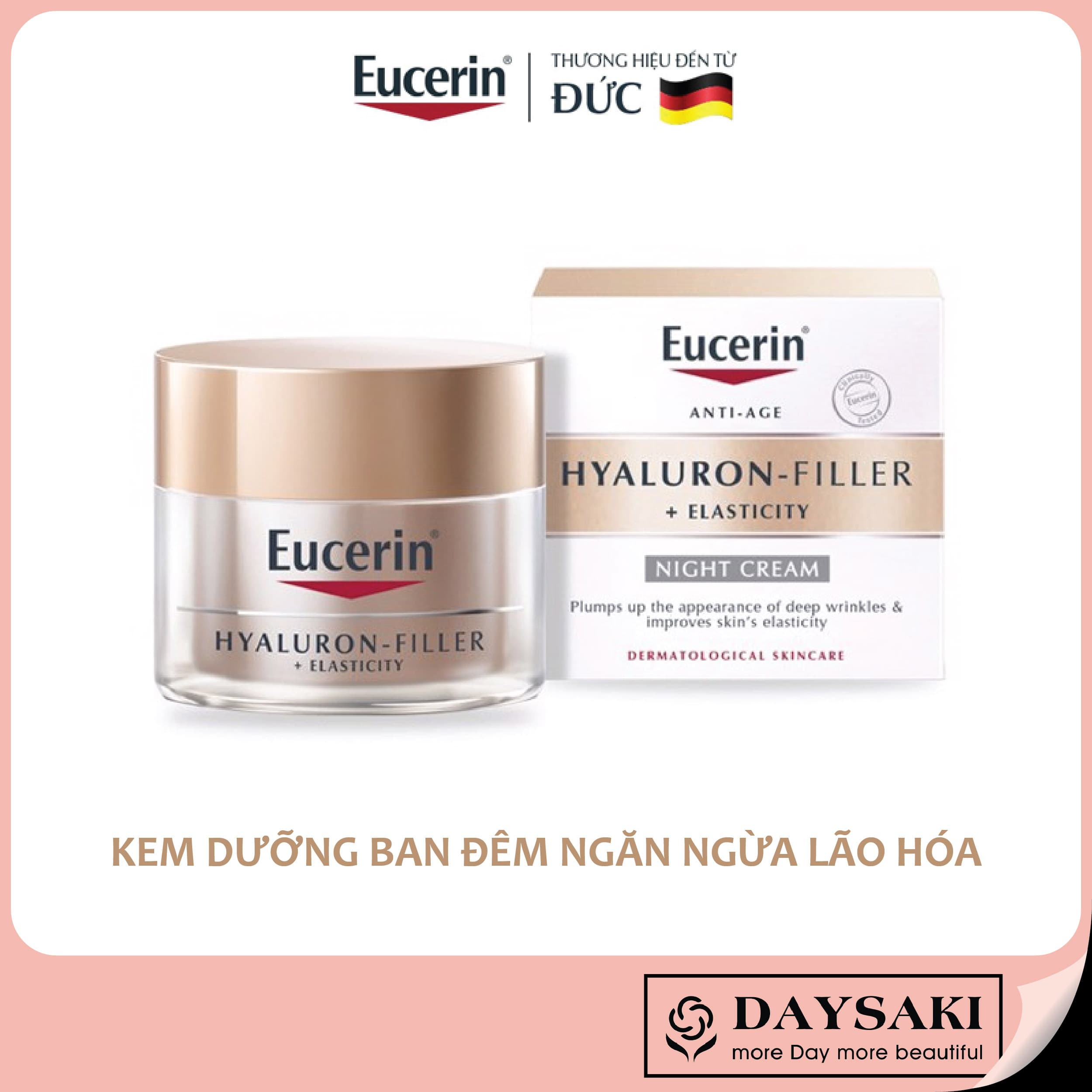 [HCM]Eucerin Kem Dưỡng Ban Đêm Ngăn Ngừa Lão Hóa Elasticity Filler Night Cream 50ml