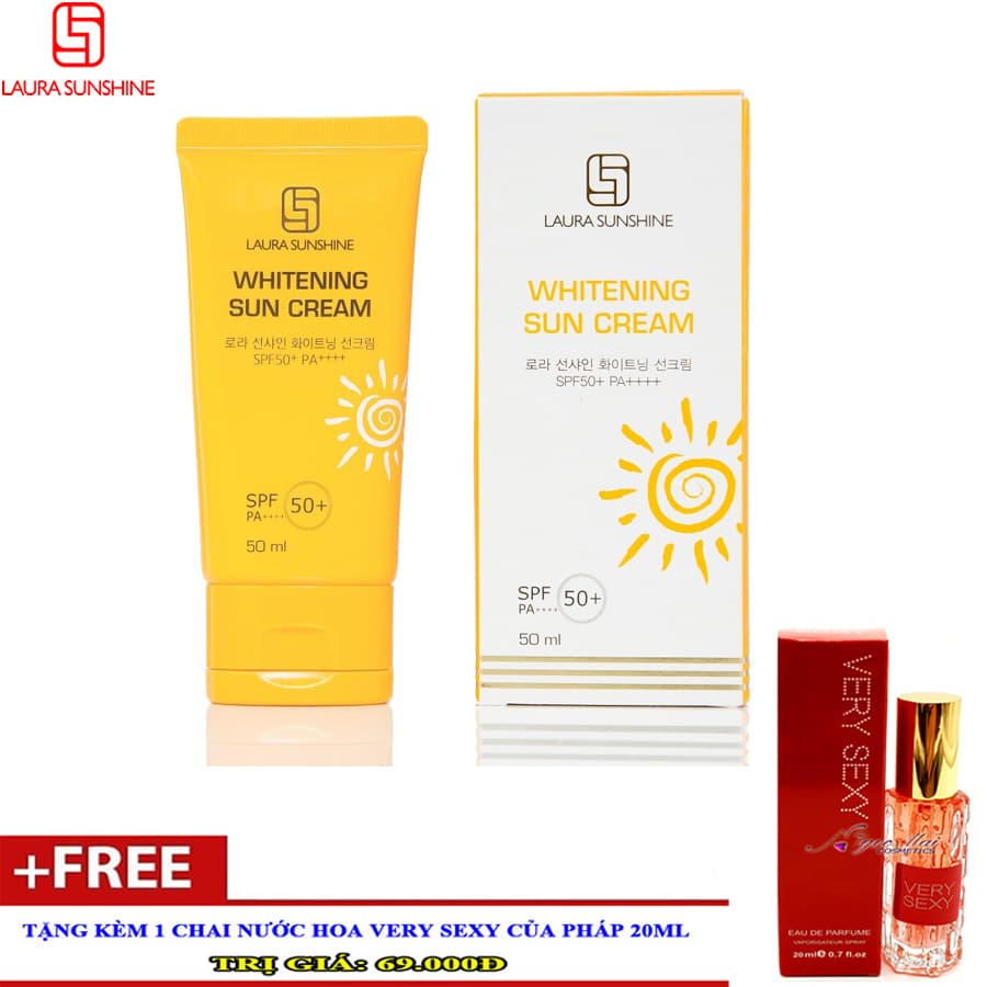[HCM]Kem chống nắng cho mặt LAURA SUNSHINE mỹ phẩm Nhật Kim Anh (50ml) + Quà Tặng