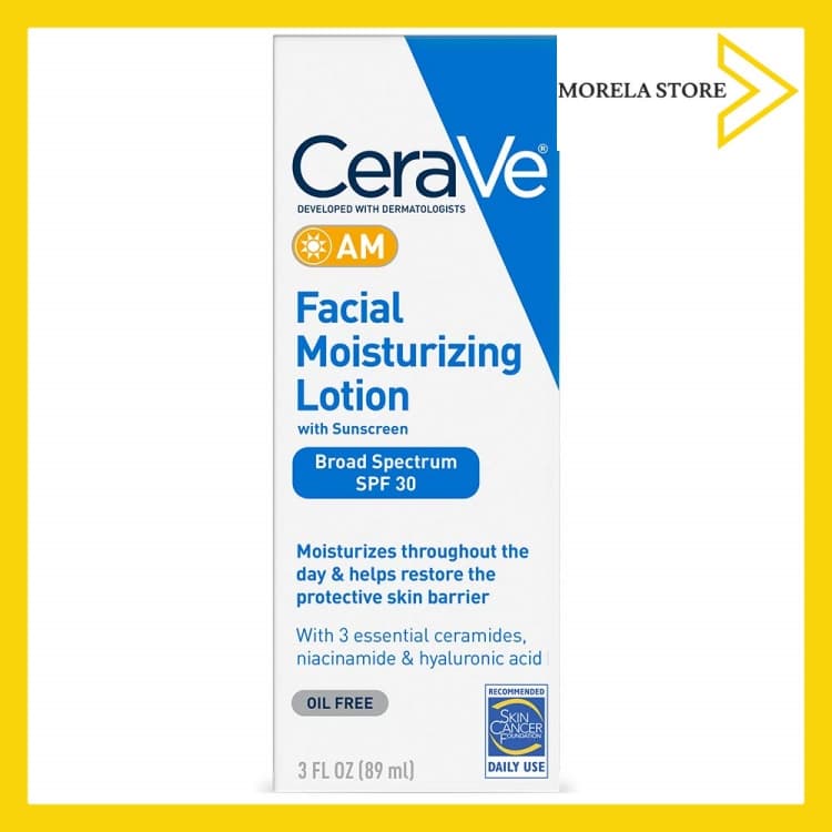 [HCM]Kem dưỡng ẩm cả ngày CeraVe Facial Moisturizing Lotion AM SPF 30 với ceramides niacinamide và hyaluronic acid 89ml