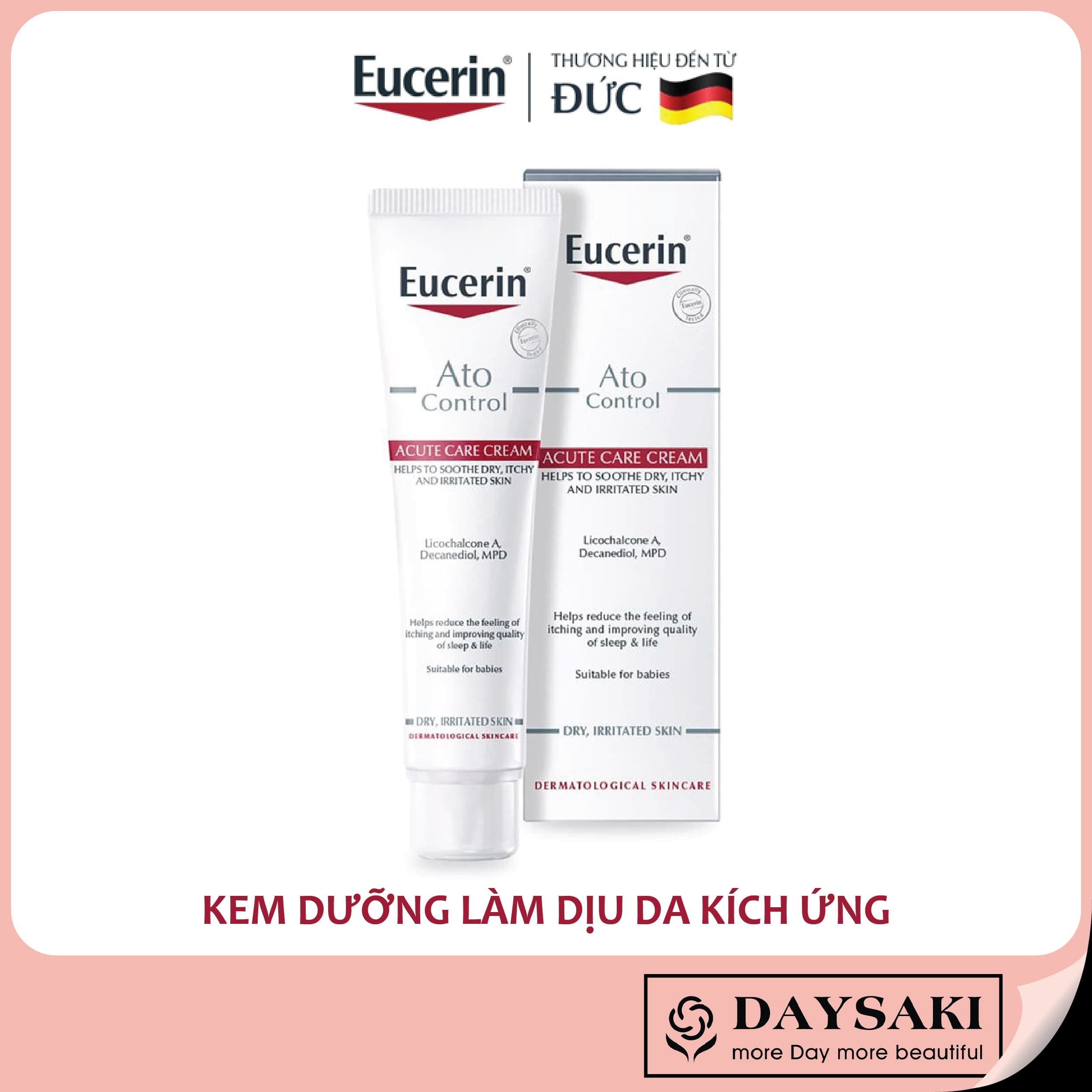 [HCM]Eucerin Kem Dưỡng Làm Dịu Da Kích Ứng AtoControl Acute Care 40ml