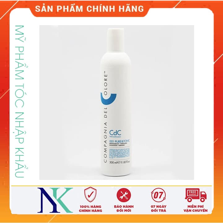 [HCM]Dầu Gội Sạch Gàu Ngăn Rụng Tóc Cdc Del Colore 001 Pure & Tonic 300Ml