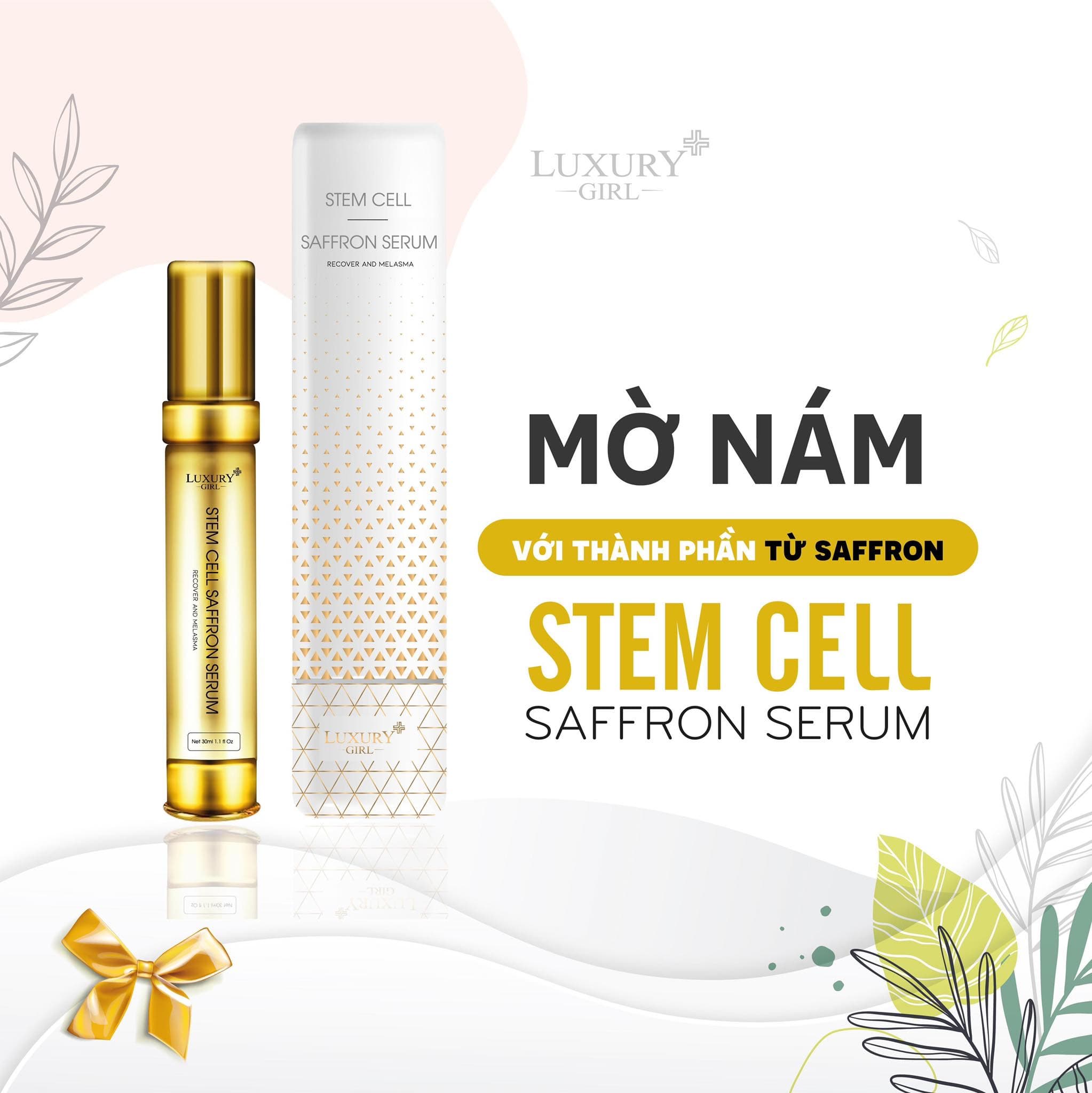 [HCM]SERUM TẾ BÀO GỐC SAFFRON STERM CELL LUXURY GIRL 30ml