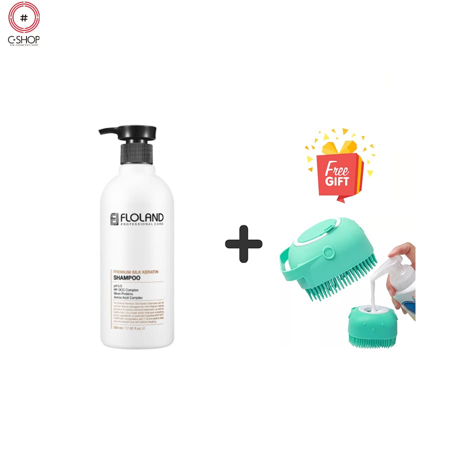 [HCM]( Free Gift) Dầu gội chăm sóc tóc hư tổn Floland Premium Silk Keratin Shampoo