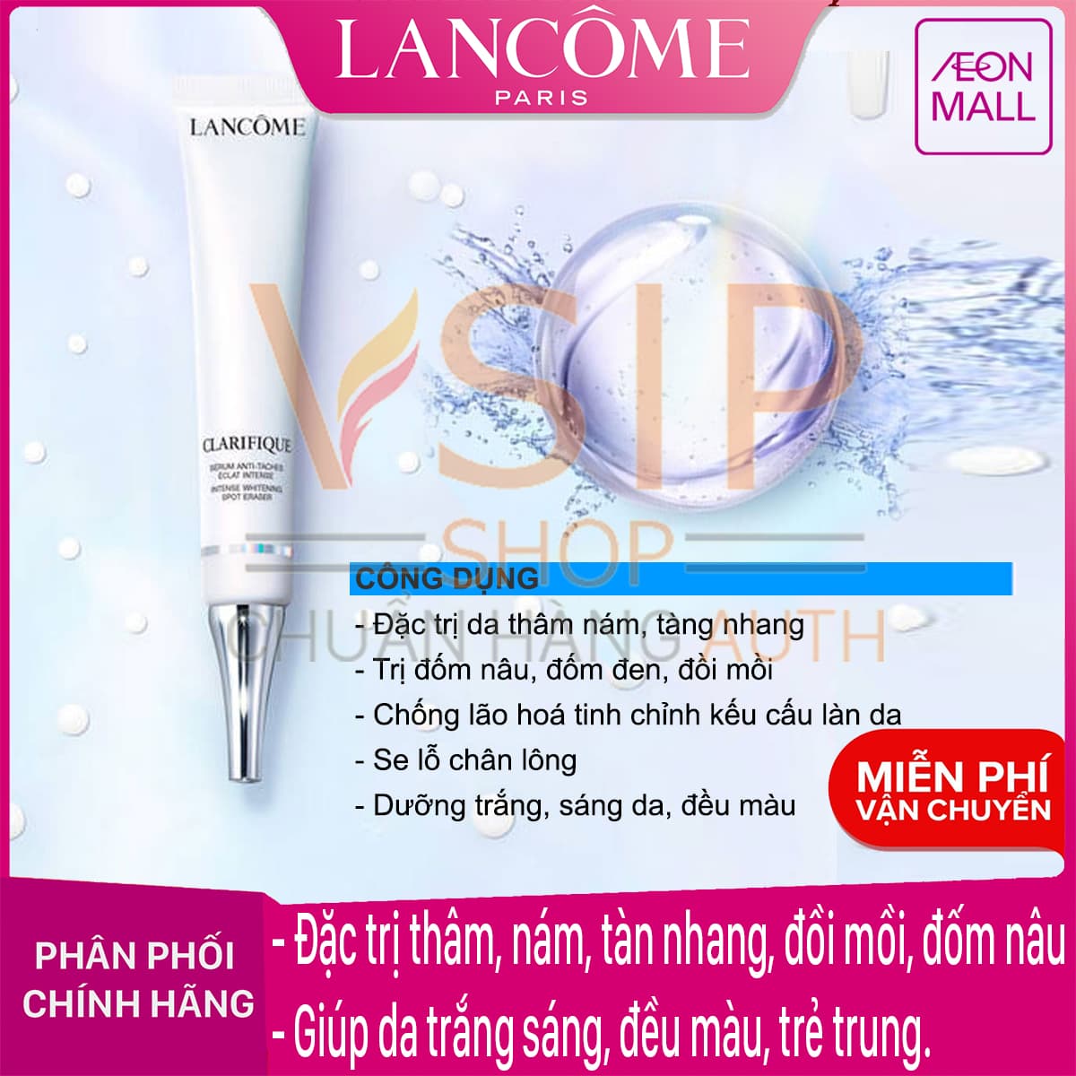CHÍNH HÃNG - Tinh chất TRẮNG DA xoá THÂM-NÁM XÓA ĐỐM NÂU ĐỀU MÀU DA Lancôme Clarifique Age Spot Eraser Serum 30ml