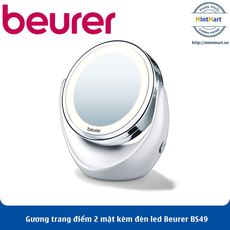 Gương trang điểm 2 mặt kèm đèn led Beurer BS49 - Hàng Chính Hãng