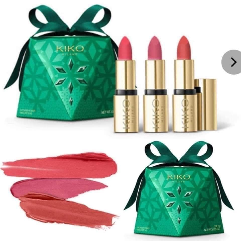 Set Son Kiko mini Powder Power Lipstick 3 thỏi - Bill mua tại Pháp