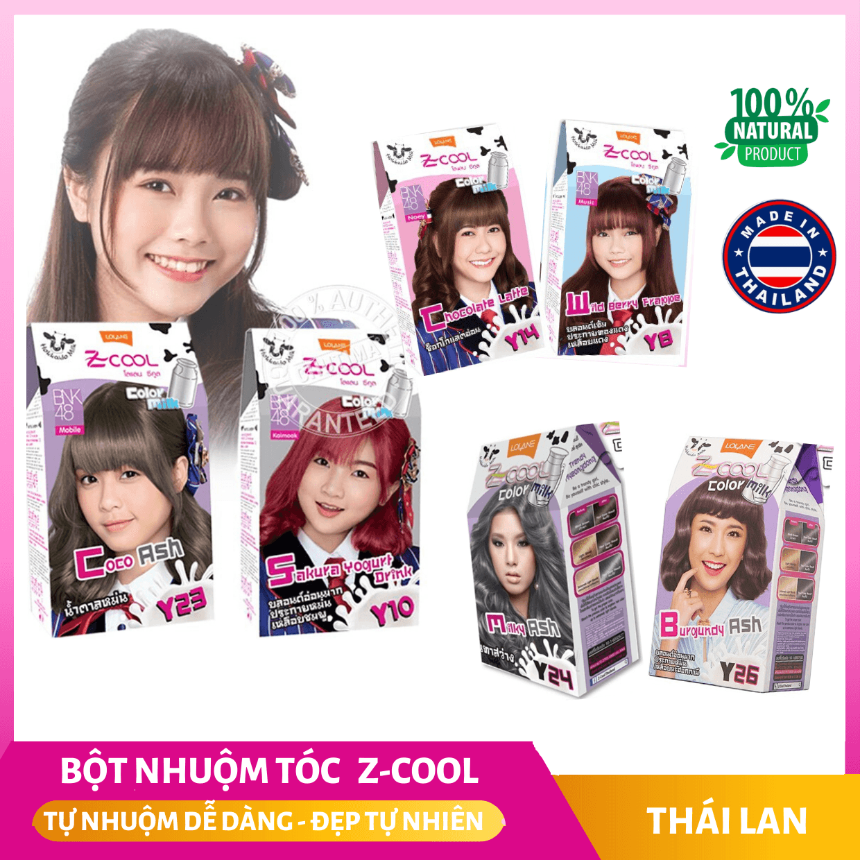 [HCM]Thuốc Nhuộm Tóc Z Cool Color Milk LOLANE Thái Lan - NT002