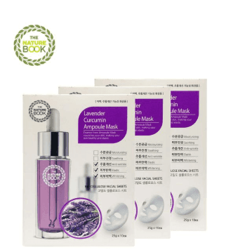 [HCM]Mặt nạ Lavender Curcumin The Nature Book - Lavender Curcumin Ampoule Mask