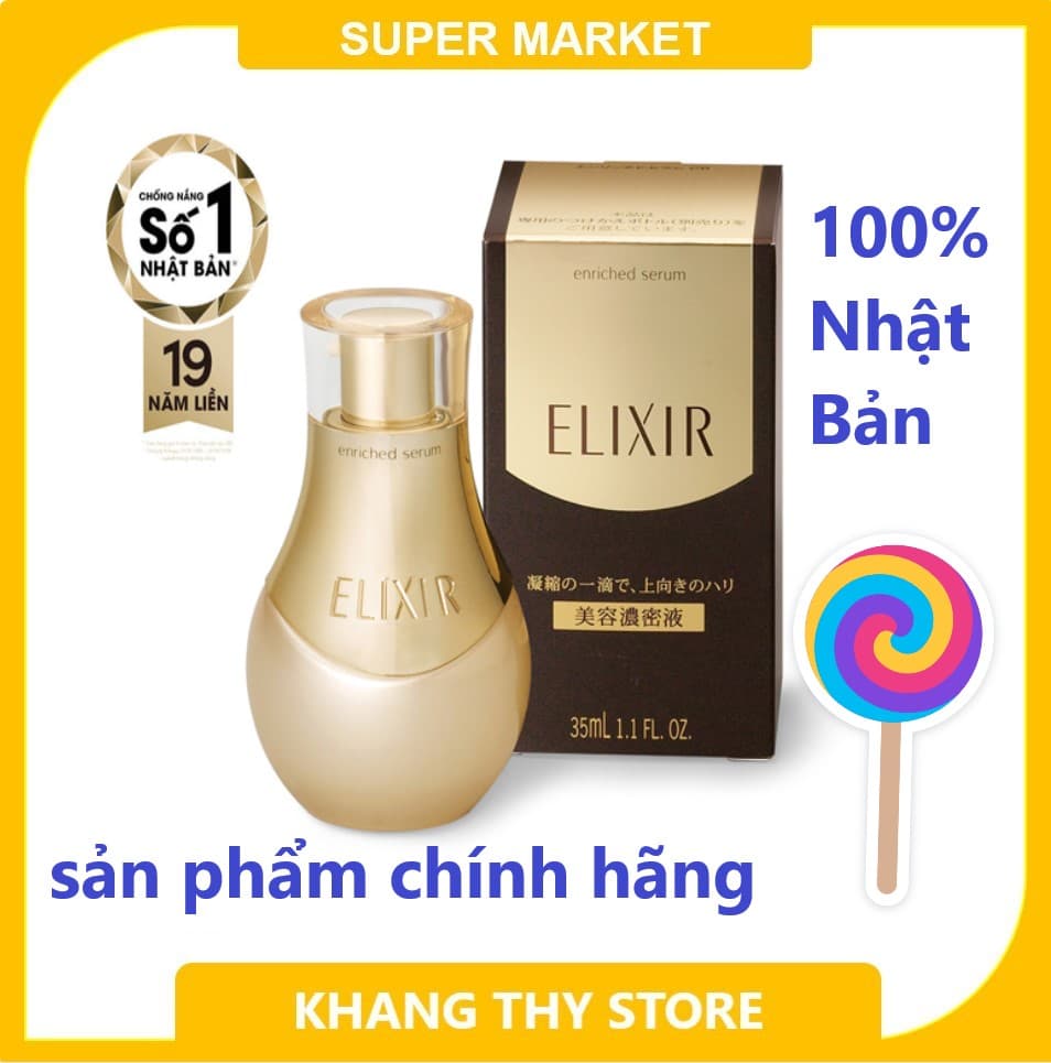 Dưỡng trắng dưỡng ẩm với Tinh chất Elixir Enriched Serum 35ml NHật Bản