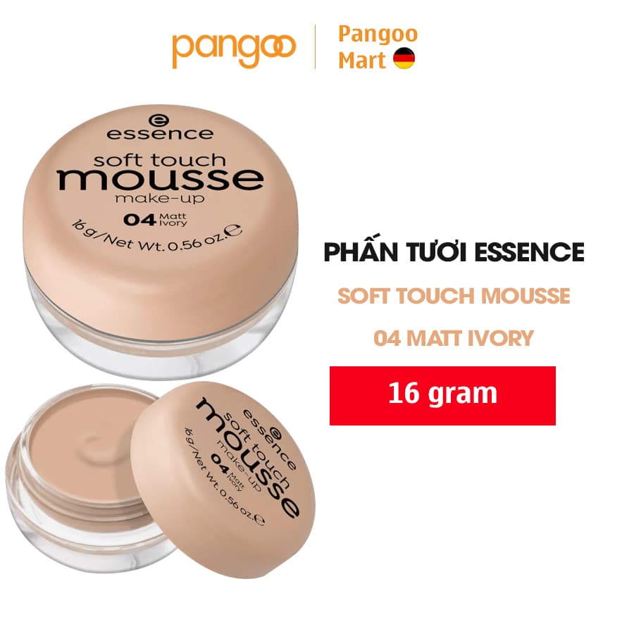 Phấn Tươi Essence Soft Touch Mousse 04 Matt Ivory 16g - Hàng Đức