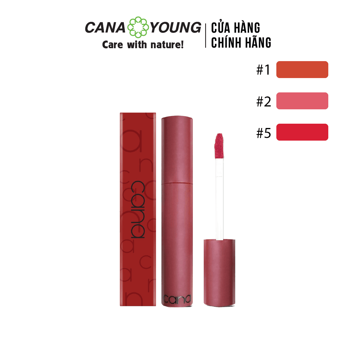 SON KEM LÌ MỊN MÔI CAO CẤP HÀN QUỐC CANA CREAMY LIPSTICK MOUSSE 05GR