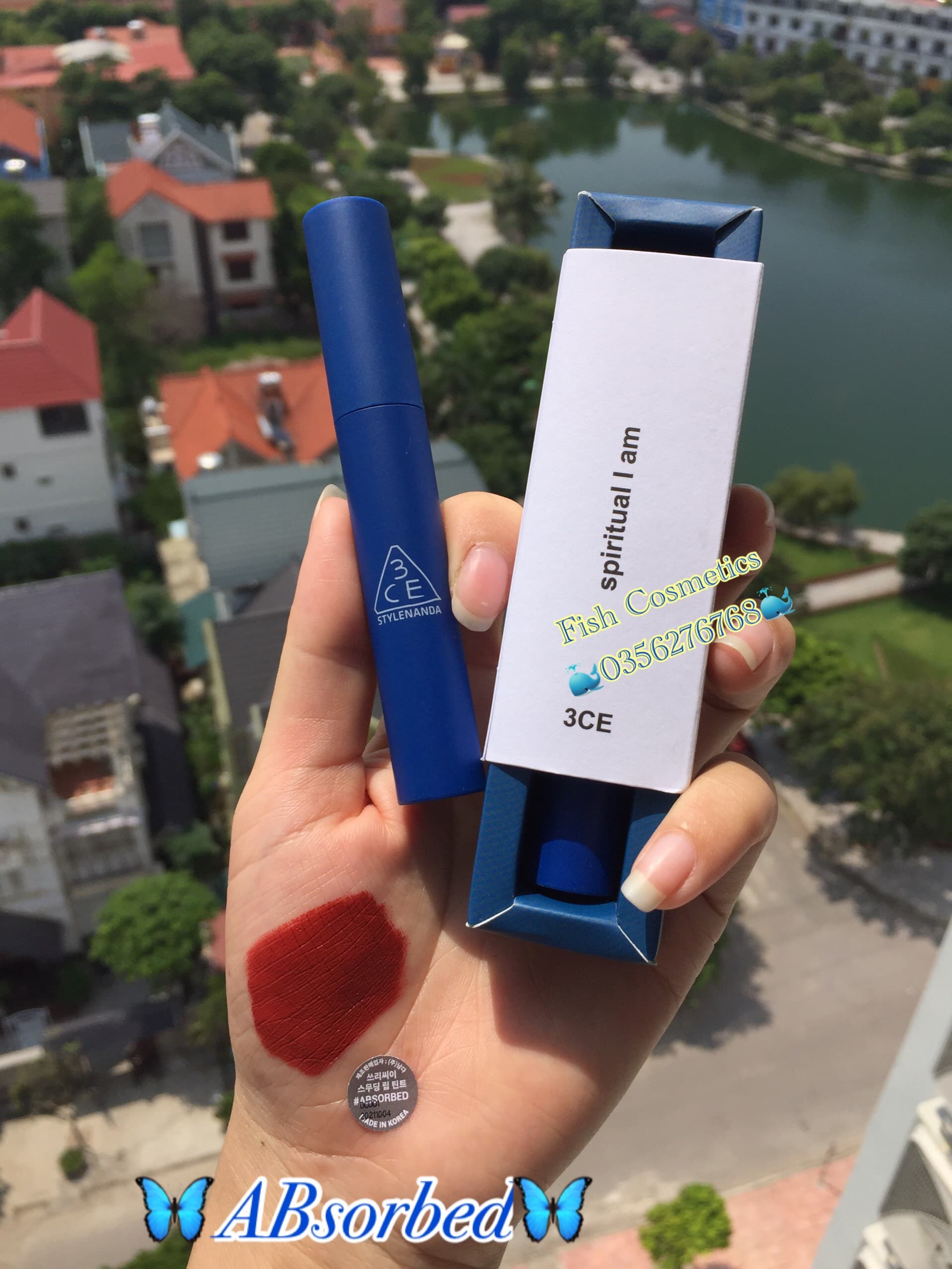 (Có Quà Tặng) Son Kem Lì 3CEE XANH Handmade Nhiều Màu Đẹp Lì Mịn