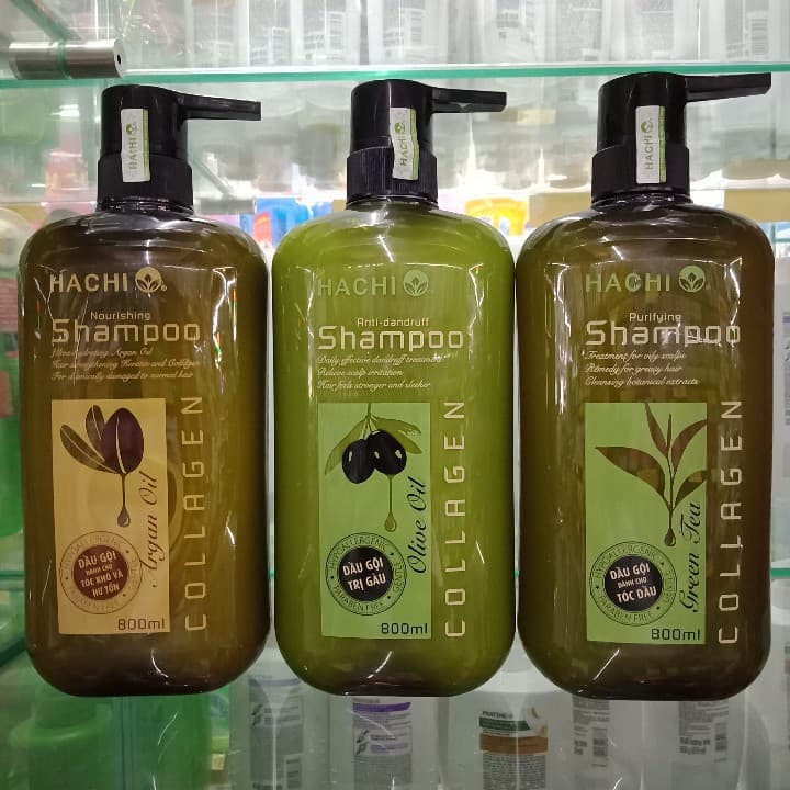 Cặp Dầu gội dầu xả HACHI dành cho tóc khô và hư tổn 800ml