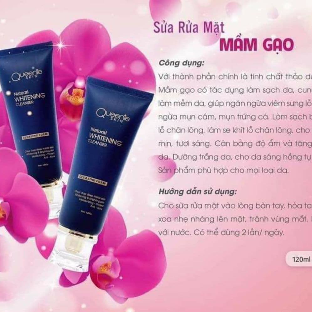 sữa rửa mặt mầm gạo Queenie skin