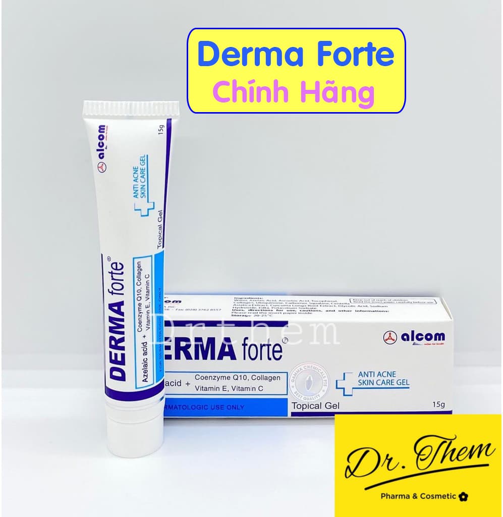 Derma Forte Gel 15g - Mẫu Mới ADVANCED - Giảm Mụn Trứng Cá Ngừa Thâm Mờ Sẹo Dưỡng Da DermaForte -Dr Thêm Chính Hãng