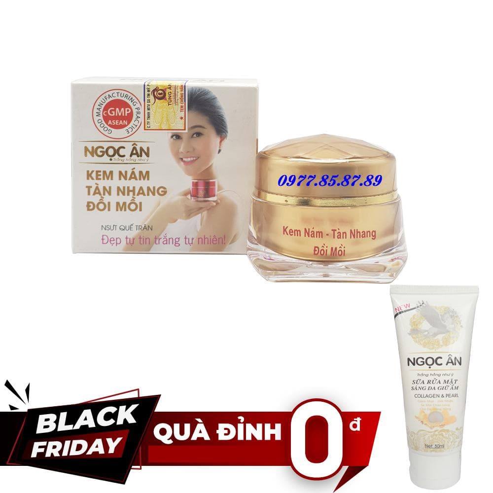 [HCM]Mỹ phẩm NGỌC ÂN - Kem Nám Tàn nhang Đồi mồi (12g) + TẶNG sữa rửa mặt