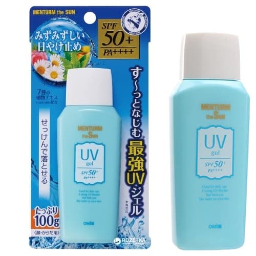 Kem chống nắng dưỡng ẩm Omi Menturm The Sun UV Gel SPF50+/PA++++ 100g - Nhật Bản