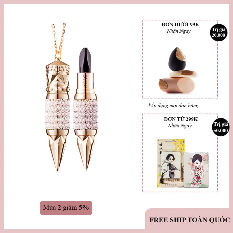 Son nữ hoàng AG&AG 3 in 1 son môi thời trang cao cấp giữ màu lâu trôi 1 cây có 3 màu(TẶNG 1 MẶT NẠ CAO CẤP YUMI KHI MUA SON)
