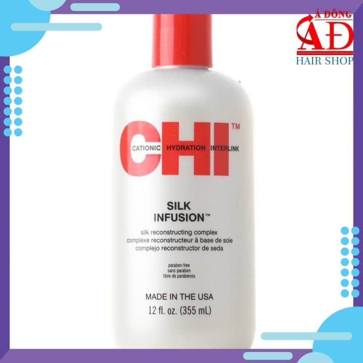 Tinh dầu dưỡng tóc CHI Silk Infusion Silk Rescontructing Complex USA 355ml