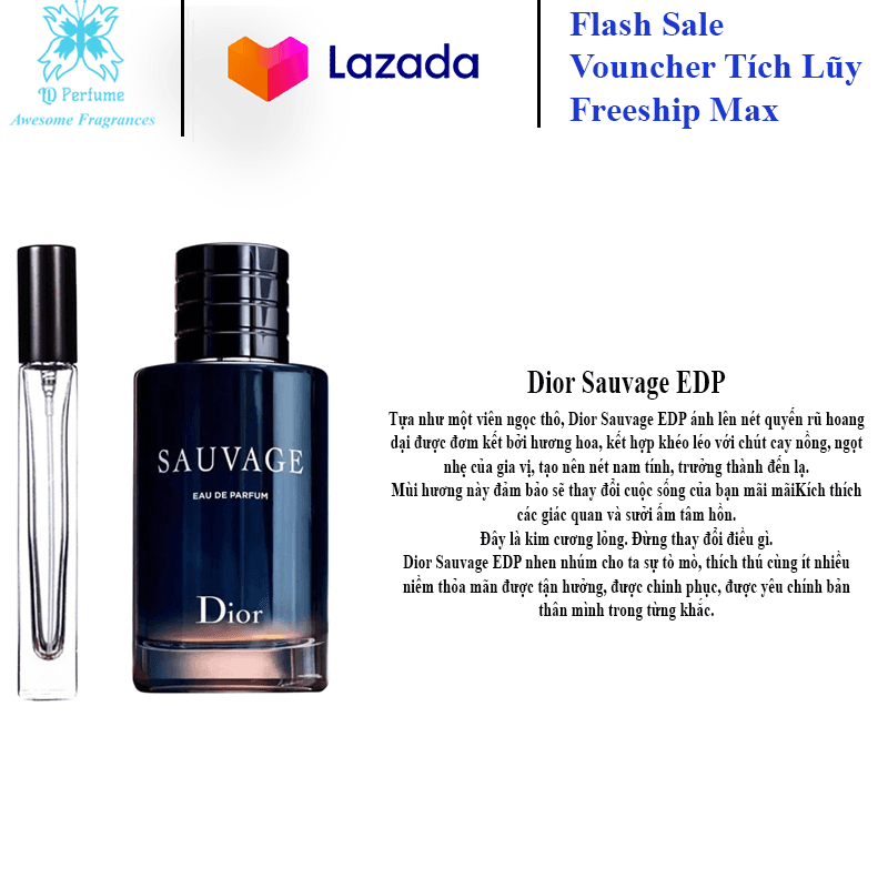 [HCM][Chính hãng] Mẫu thử 10ml Nước hoa Dior Sauvage Eau De Parfum
