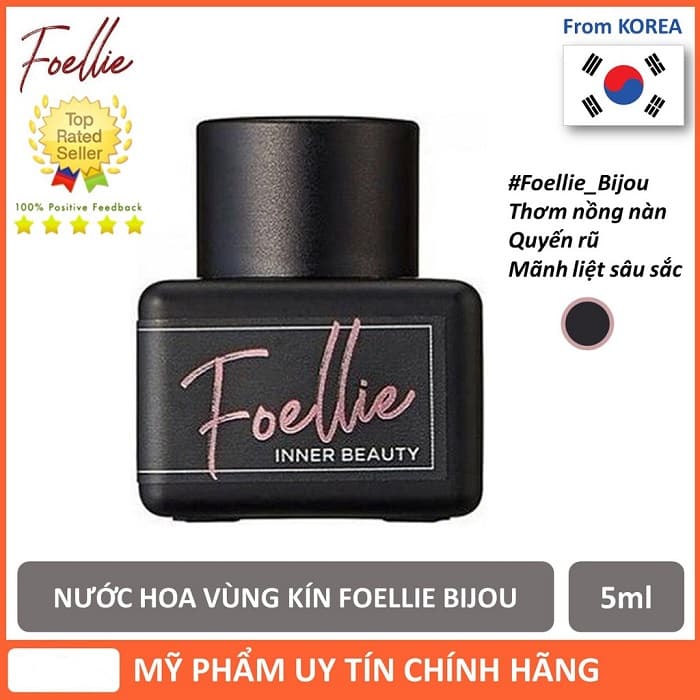 Nước hoa vùng kín Foellie 5ml KOREA màu trắng