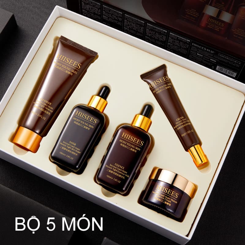 [HCM]Hộp quà năm món dưỡng ẩm HIISEES  Bộ mỹ phẩm chăm sóc da HIISEES