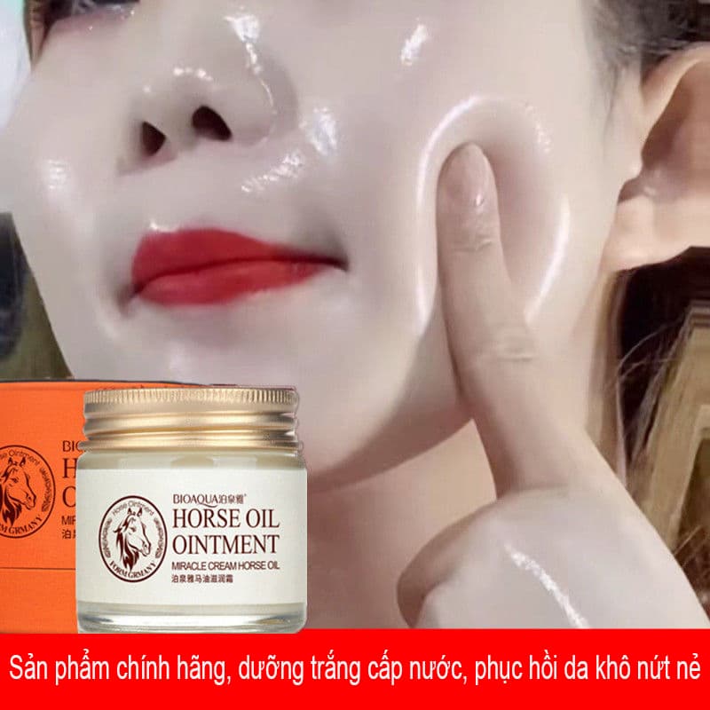 Kem dưỡng 9 phức hợp kem dưỡng trắng da chống lão hóa từ dầu ngựa 50ml không gây bong tróc da khiến làn da trở nên sáng hơn.