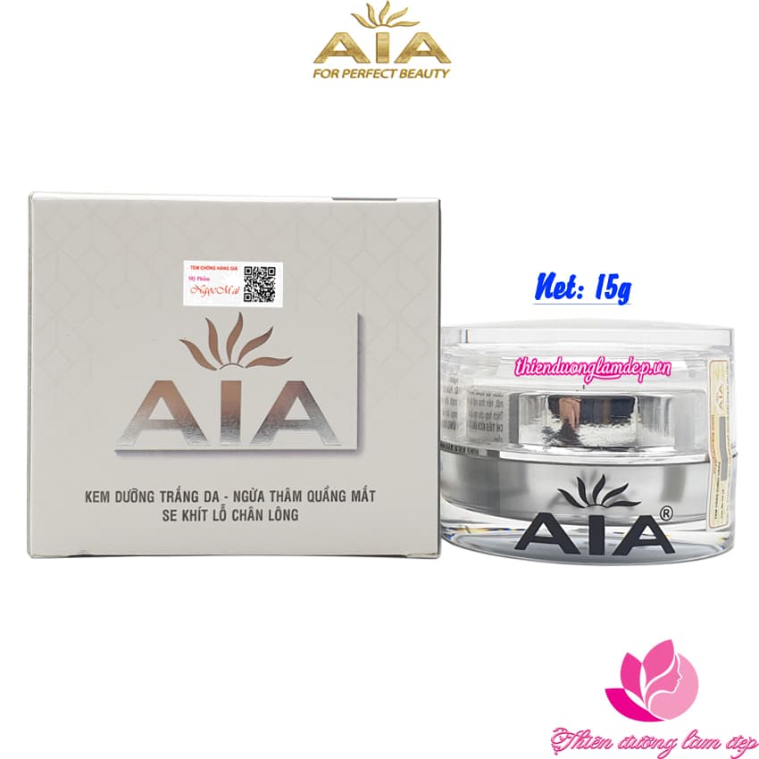 [HCM] Kem dưỡng trắng da Ngừa thâm quầng mắt Se khít lỗ chân lông AIA COSMETICS - 15g