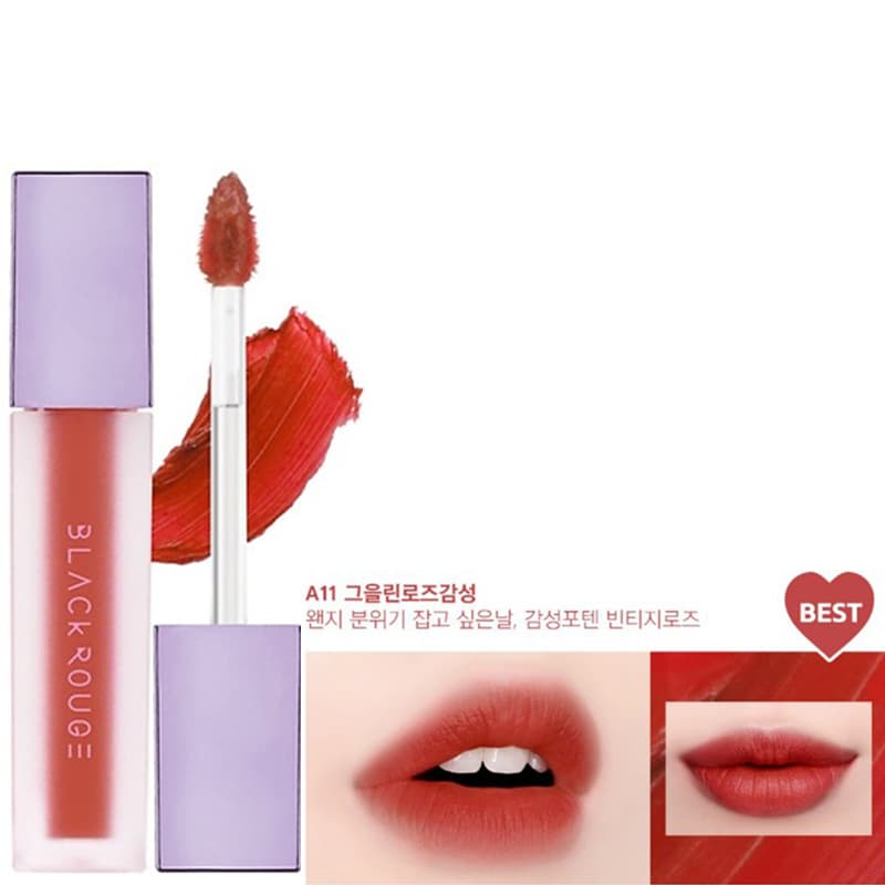 Son Kem Lì mềm môi Black Rouge Air Fit Velvet Tint Hàn Quốc Version 2 (A11 - Tanned Camellia)