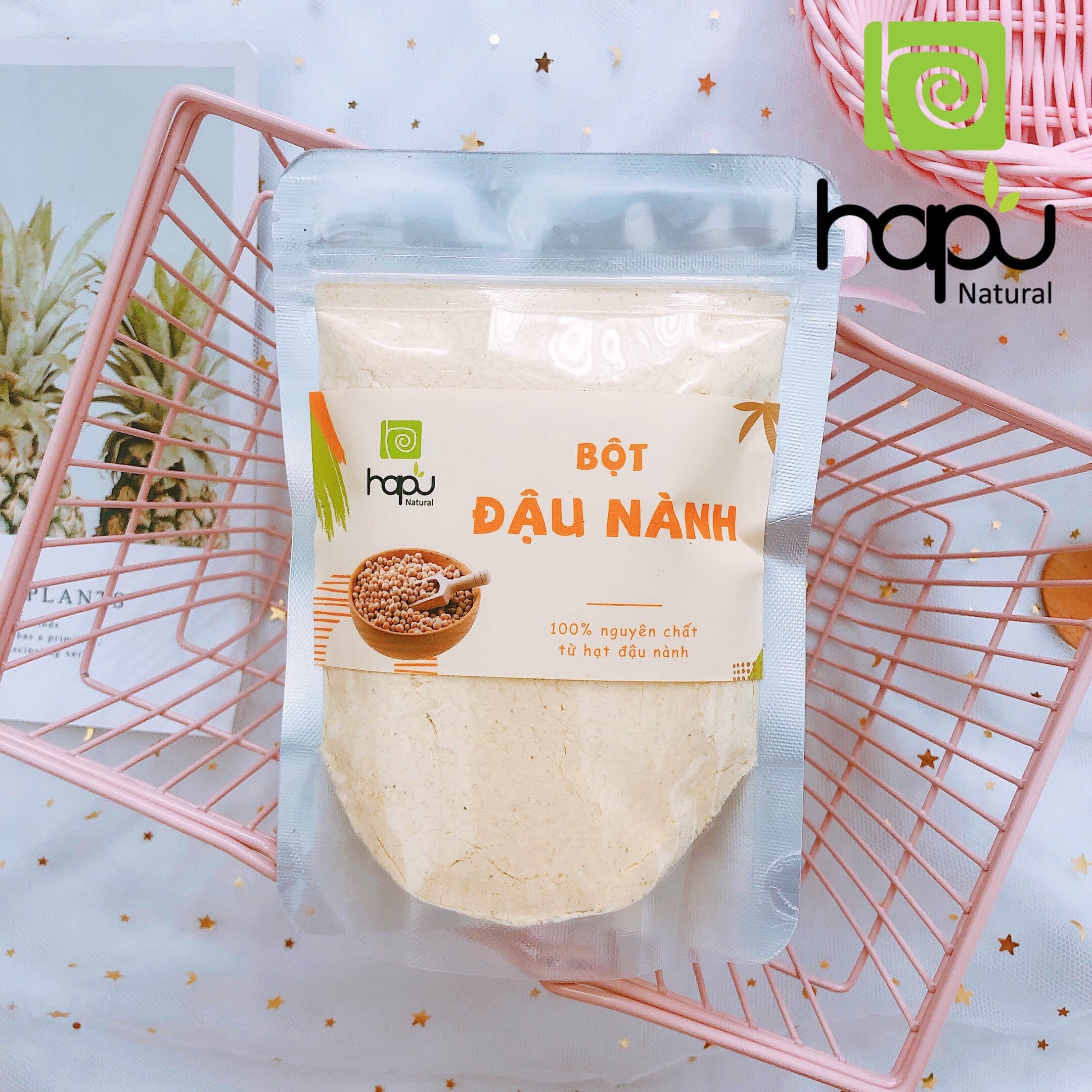 [HCM]Bột Đậu Nành Nguyên Chất Hapu Organic Bột Thiên Nhiên Đắp Mặt Dưỡng Da Dưỡng Ẩm Da Da Sáng Hồng Mịn Màng