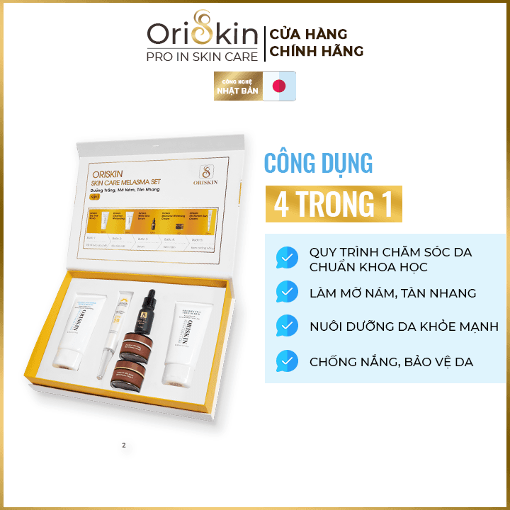 [HCM]Bộ Sản Phẩm Dưỡng Trắng Mờ Nám Tàn Nhang – Skin Care Melasma 5in1