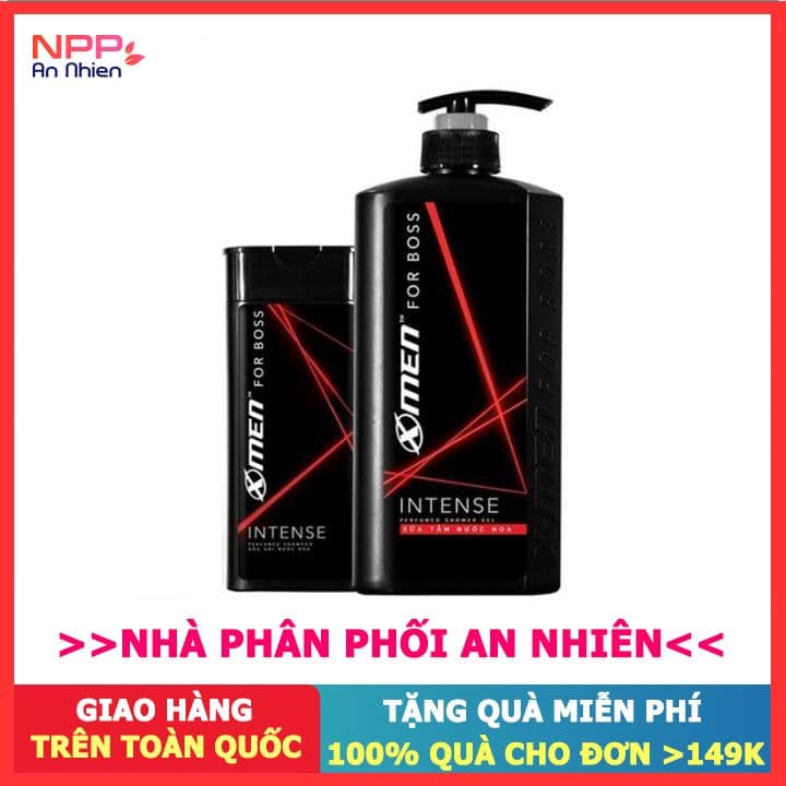 Combo Sữa tắm nước hoa x-men For boss 650g + dàu gội nước hoa 180g- NPP AN NHIÊN