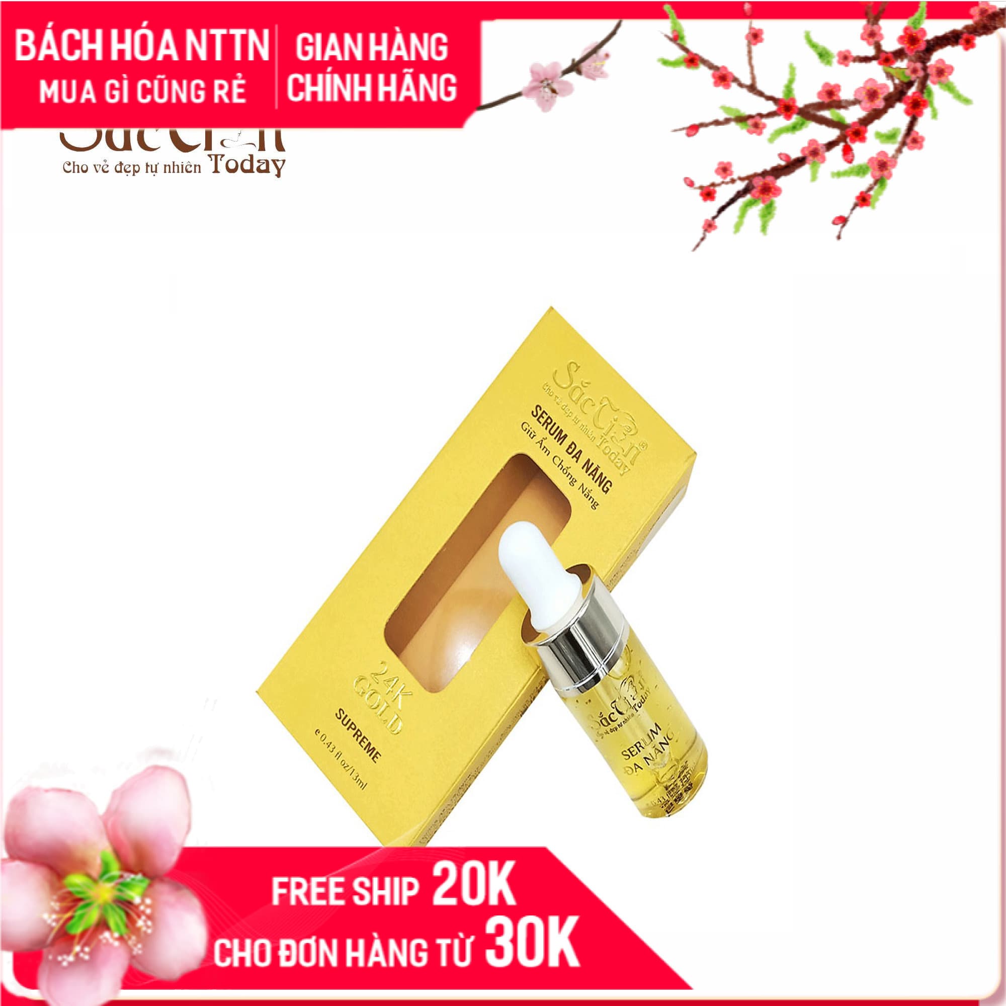 Serum đa năng Sắc Tiên Today Vip chứa tinh chất vàng 24k nâng cơ trẻ hóa ngăn ngừa nám mụn