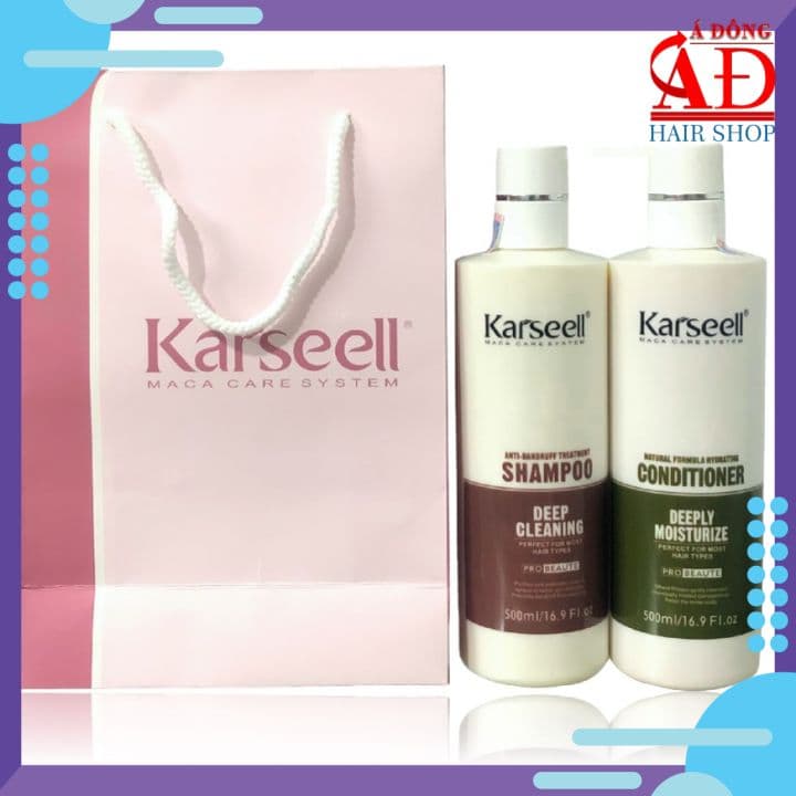 [Chính hãng] Cặp dầu gội xả làm sạch gầu ngứa Karseell Maca 500ml