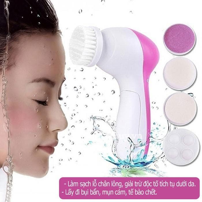 Máy mát xa rửa mặt cho da dầu mụn 5in1 Máy Rửa Mặt Mini Chăm Sóc Làn Da Của Bạn còn hơn tự làm kem dưỡng da
