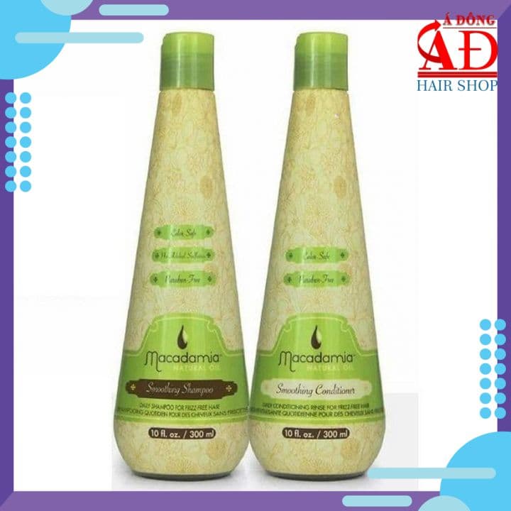 Bộ dầu gội xả dưỡng ẩm suôn mượt thảng tóc Macadamia Smoothing chính hãng Mỹ 300mlx2