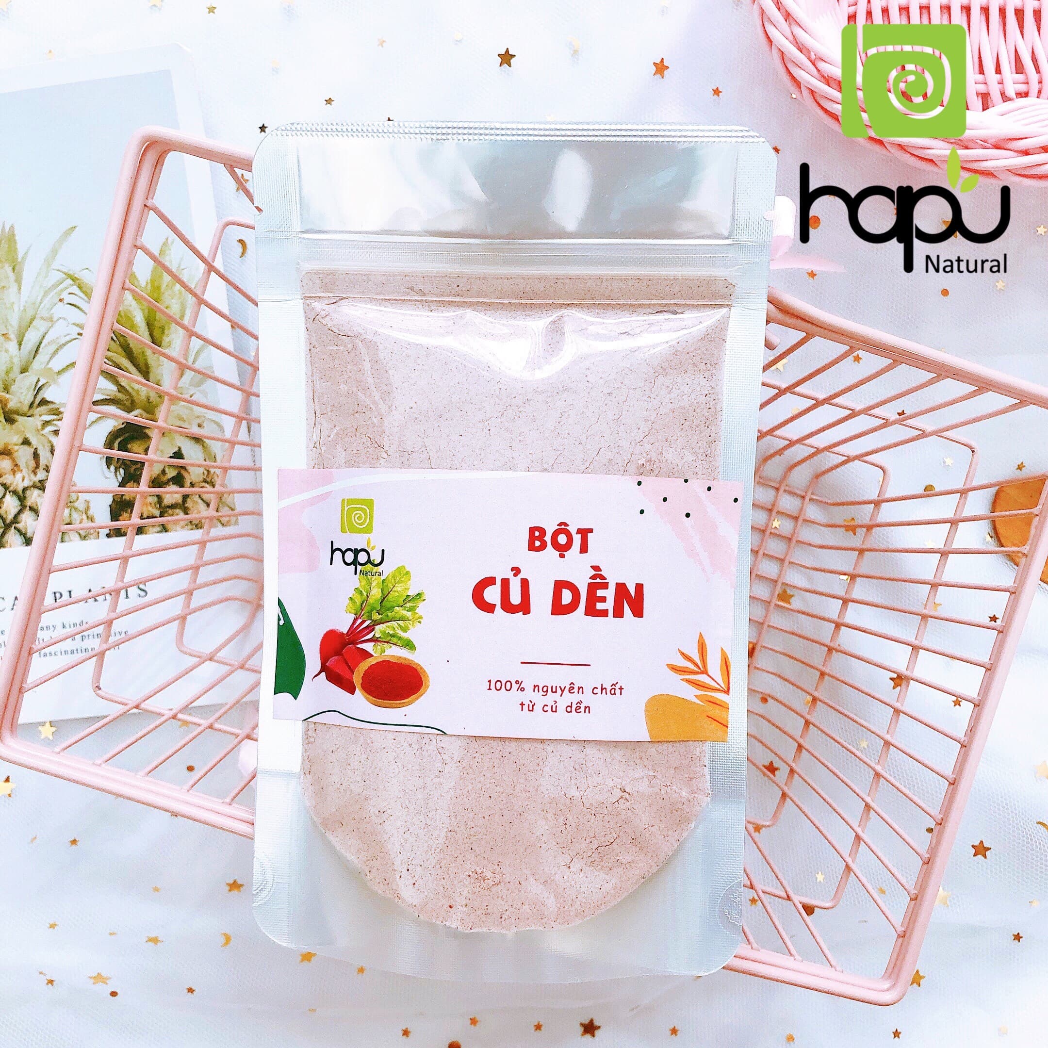 [HCM]Bột Củ Dền Nguyên Chất HaPu Organic Bột Thiên Nhiên Đắp Mặt Giảm Mụn Làm Dịu Da Dưỡng Da Sáng Da