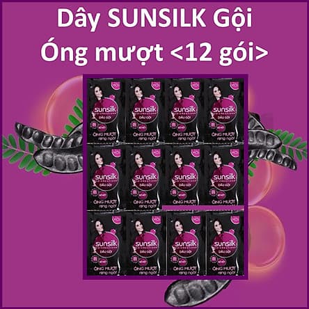 Combo 5 dây (dây 12 gói) dầu gội xả sunsilk dove clear bạc hà clear men