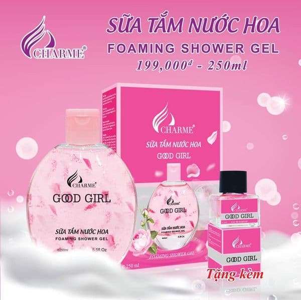 Sữa tắm hương nước hoa CHARMES 250ml (Tặng kèm nước hoa)