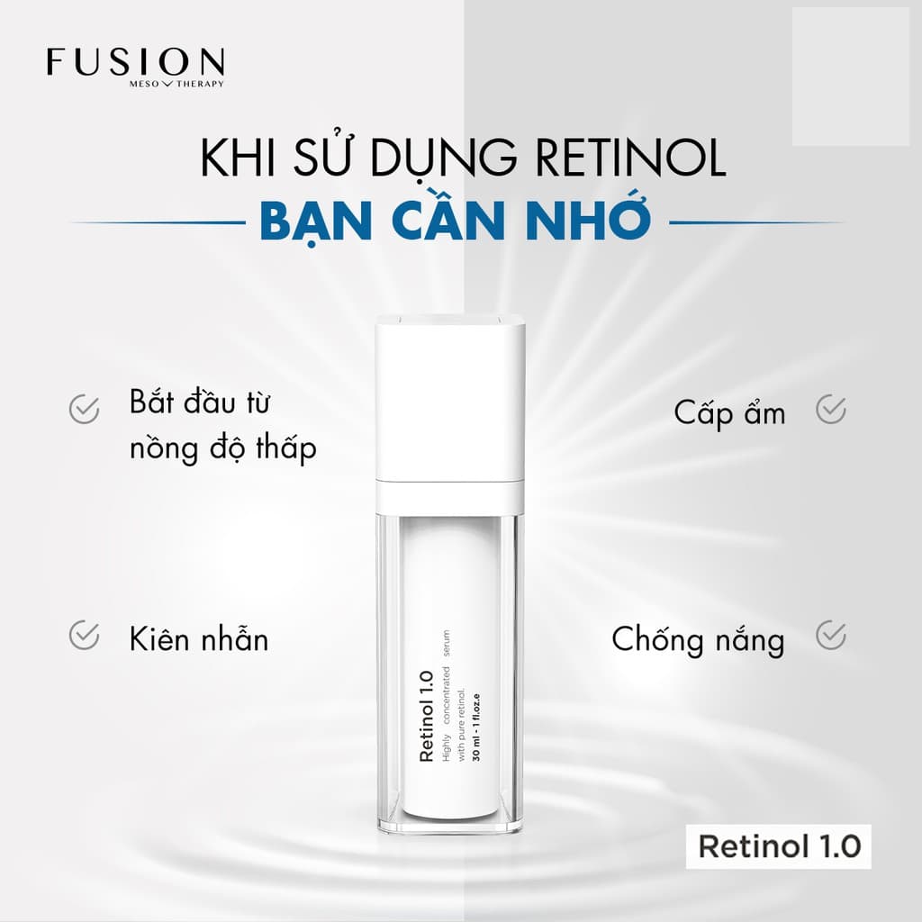[HÀNG CÔNG TY] Kem Chống Lão Hóa Nám Tàn Nhang Đốm Nâu Fusion Retinol 1.0 Meso Therapy (30ml) - SimmyShop