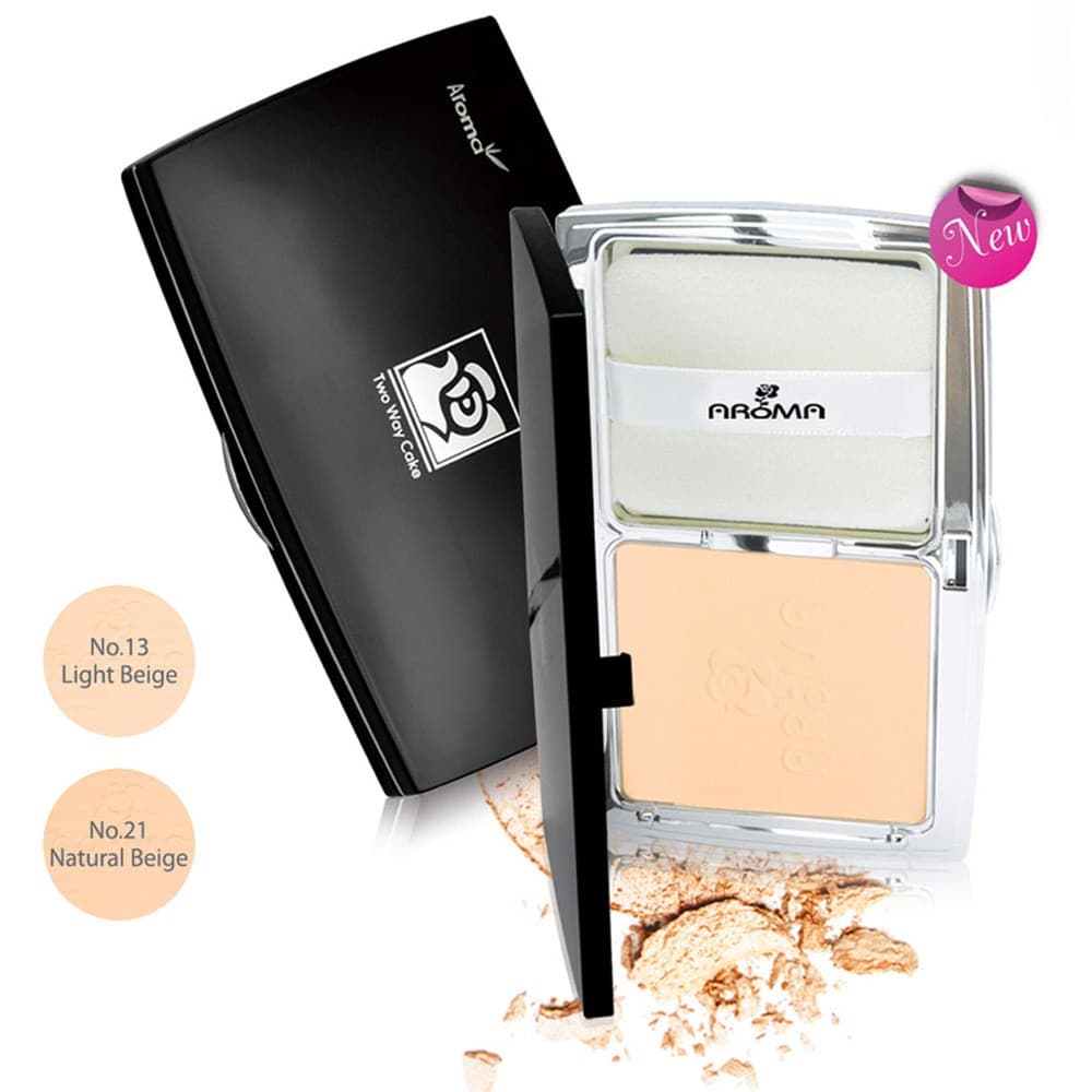 Phấn trang điểm chuyên nghiệp Aroma Two Way Cake No.21 Hàn Quốc 14g (Da bình thường) - Hàng chính hãng